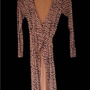 Good American leopard print wrap dress Sz 1 / Sm
